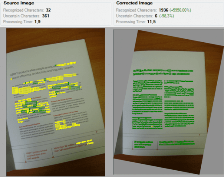 OCR for image processing