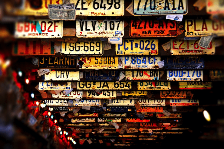  Lots de plaques de voiture 