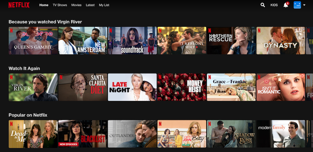 Netflix recommendation system