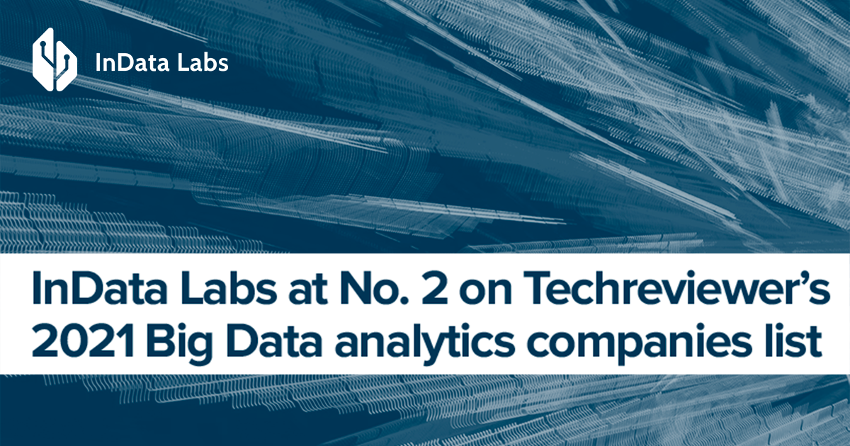 InData Labs #2 on Techreviewer Big Data Analytics Companies List