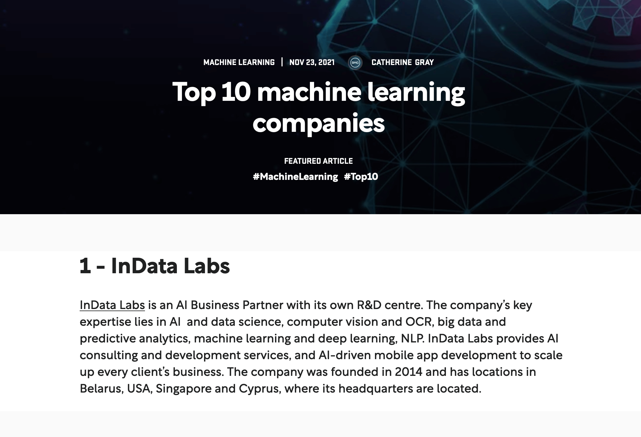 ML companies