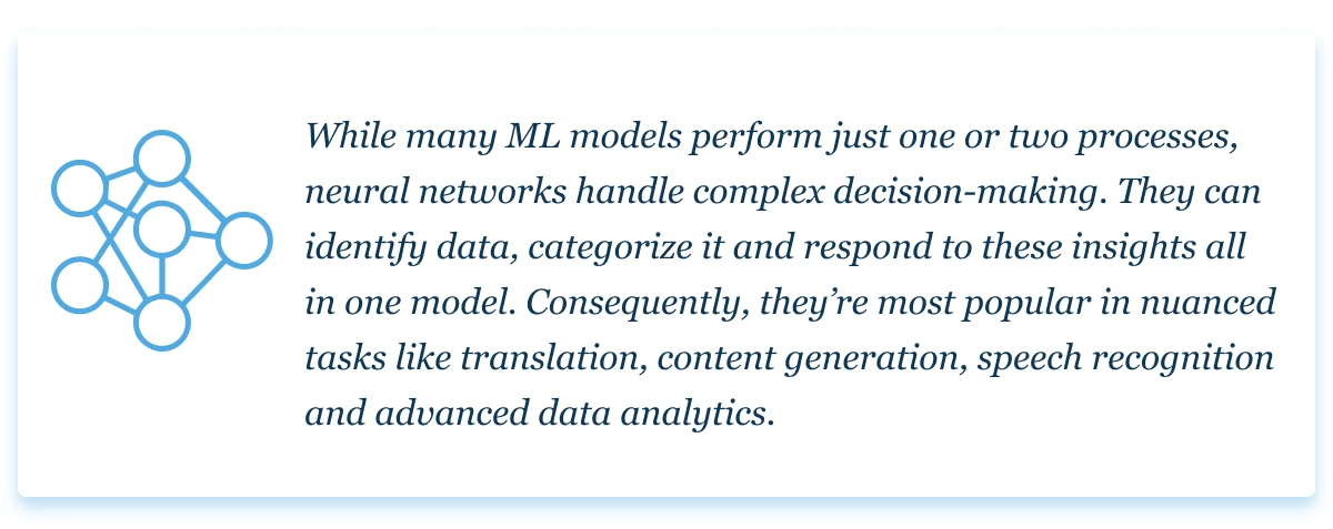 ML models use