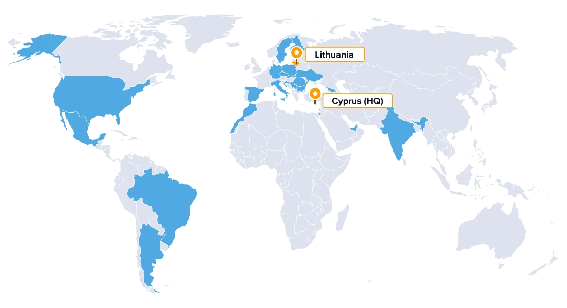 Locations map